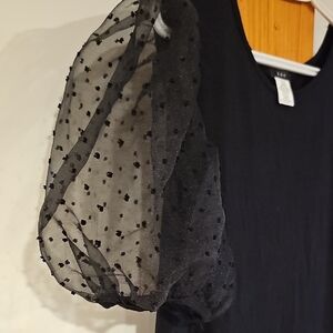 Elegant Black Puff Sleeve Top